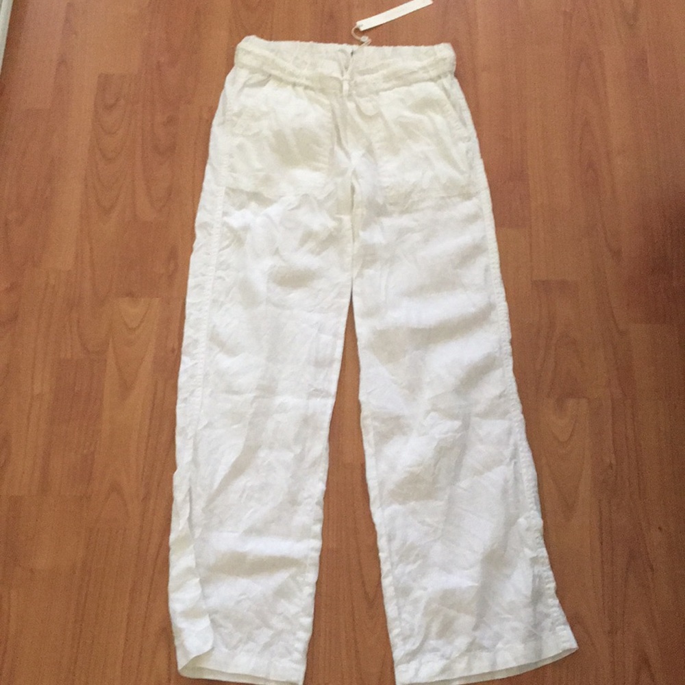 Nordstrom Caslon White Linen Pants